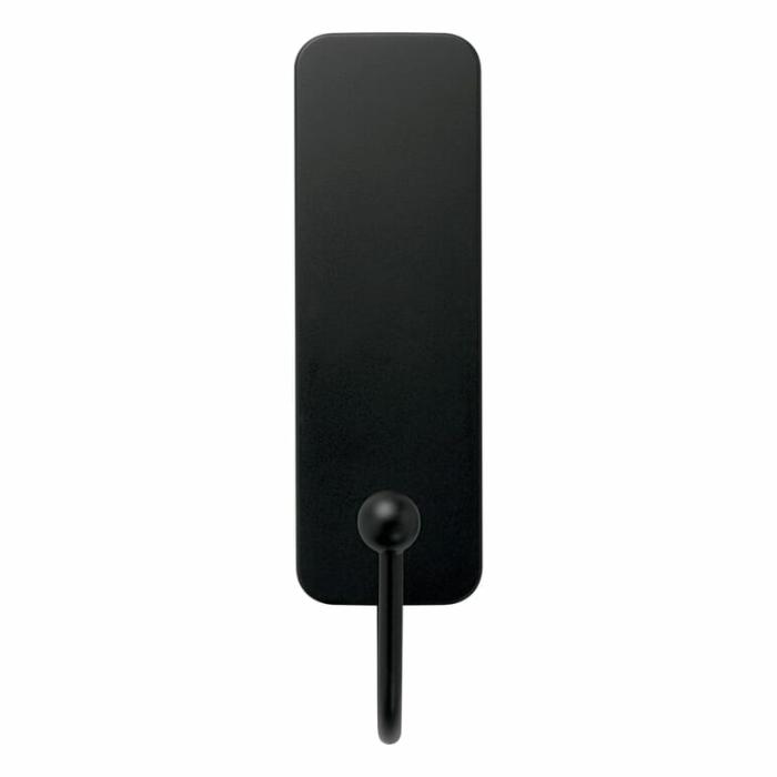 Command, Adhesive, Wall Hook, Black, 1.19In X 3.8In X 6.7In, 1Pk