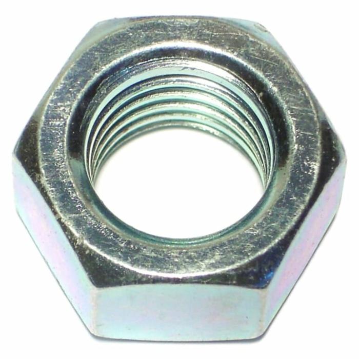 Finished, Hex Nut, Steel, 3/4In, 20Pk