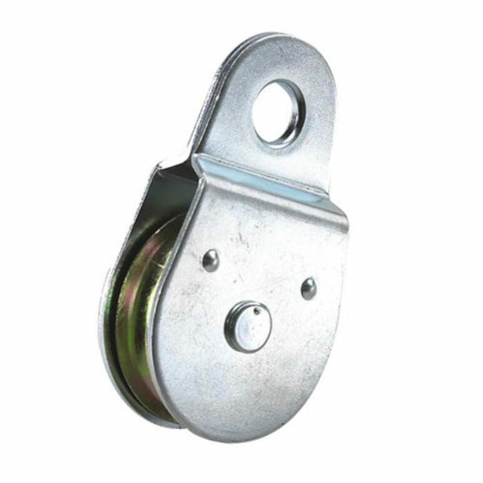 Swivel Eye, Single Pulley, Solid Brass Sheave, 25Lb Safe Working Load, 3/4In, 1Pk