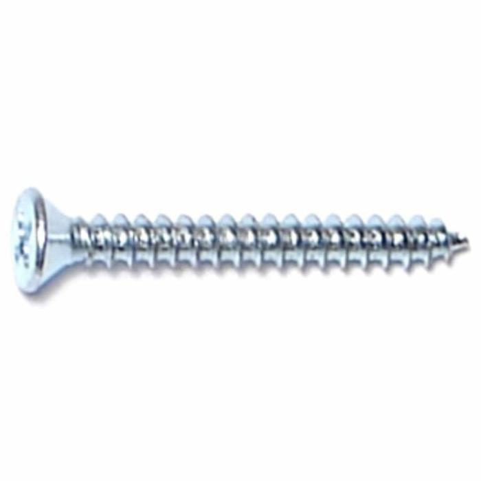 Flat Phillips Head, Wood Screw, Steel, 1In X 4In, 100Pk