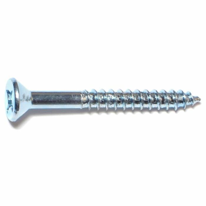 Flat Phillips Head, Wood Screw, Partial Self Tapping, Steel, 10In X 3/4In, 100Pk