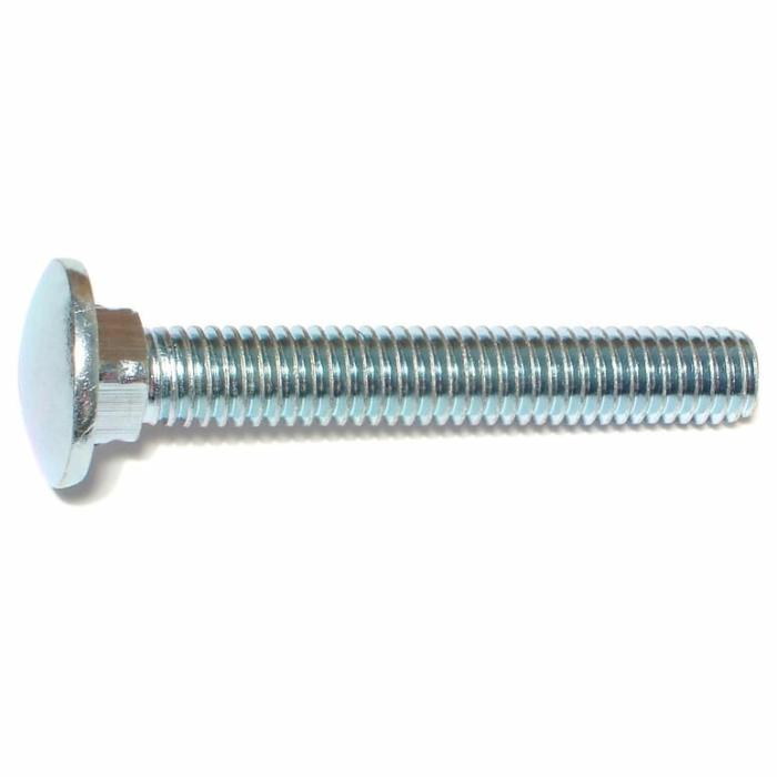 Grade 2, Carriage Bolt, Zinc Plated Steel, 3/8In, 1Pk