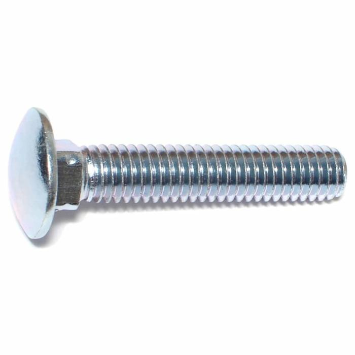 Grade 2, Carriage Bolt, Zinc Plated Steel, 3/8In, 1Pk