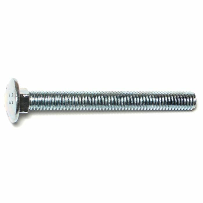 Grade 2, Carriage Bolt, Zinc Plated Steel, 3/8In, 1Pk