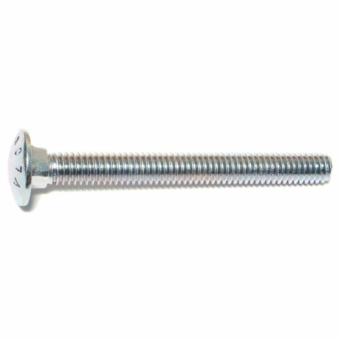 Grade 2, Carriage Bolt, Zinc Plated Steel, 5/16In, 1Pk