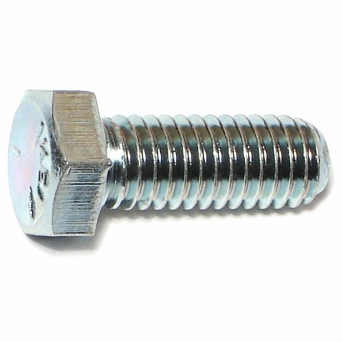 Hex Head Cap, Hex Bolt Screw, Course Thread, Steel, 3/8-16In X 1In, 1Pk