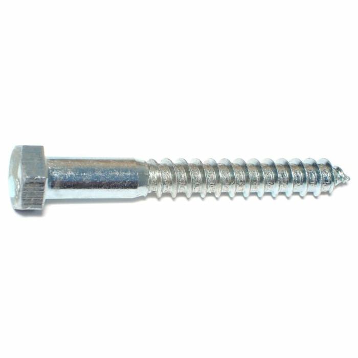 Hex Head, Lag Screw, Partial Self Tapping, Steel, 3In X 3/8In, 1Pk