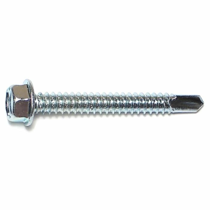 Hex Head, Sheet Metal Screw, Full Self Drilling, Steel, 14In X 2In, 100Pk