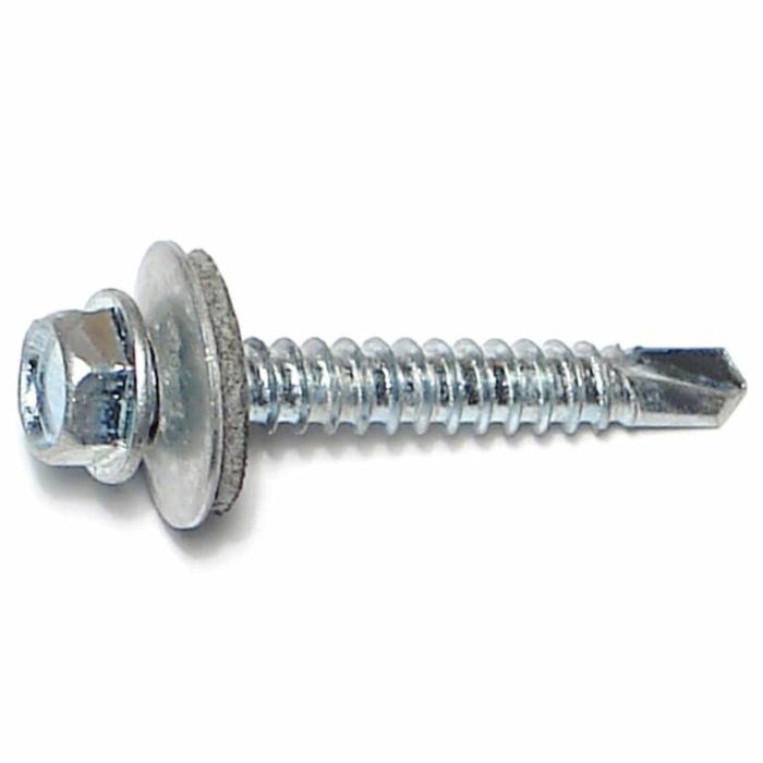 Hex Head, Sheet Metal Screw, Steel, Full Self Drilling, 12In X 1-1/2In, 20Pk