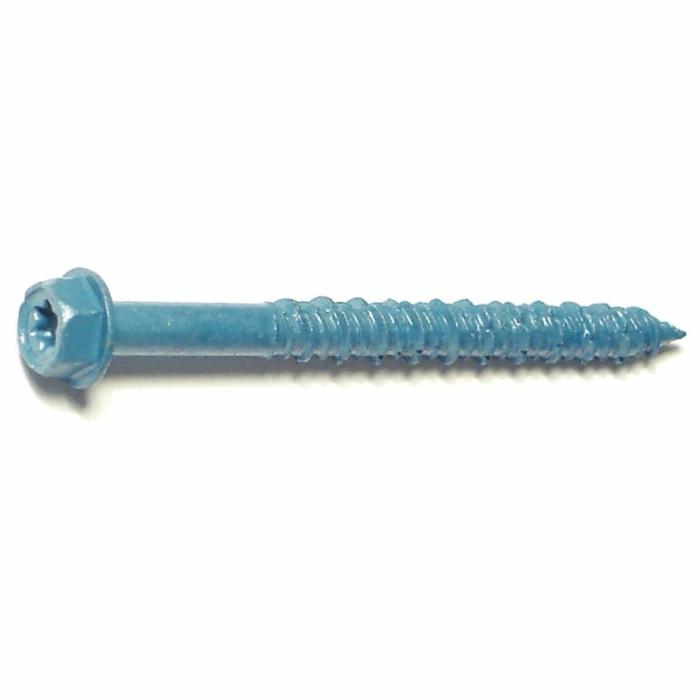 Power Pro One, Flat Star Head, Wood Screw, Steel, Partial Self Tapping, 10In X 2-1/2In, 15Pk