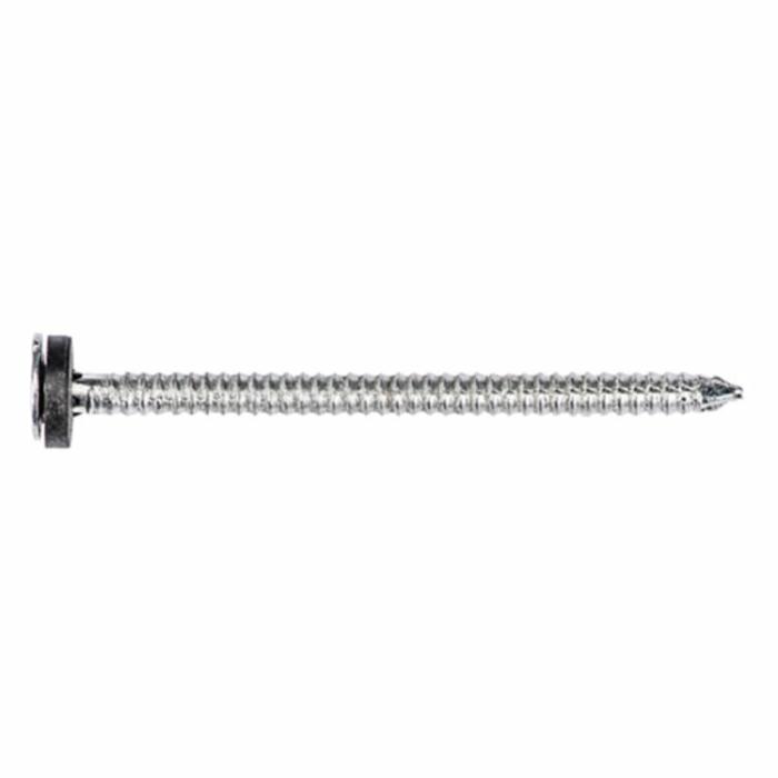 Large Flat Head, Roofing Nails, Diamond Point, Electro-Galvanized, 10 Gauge, 1-3/4In, 1Lb