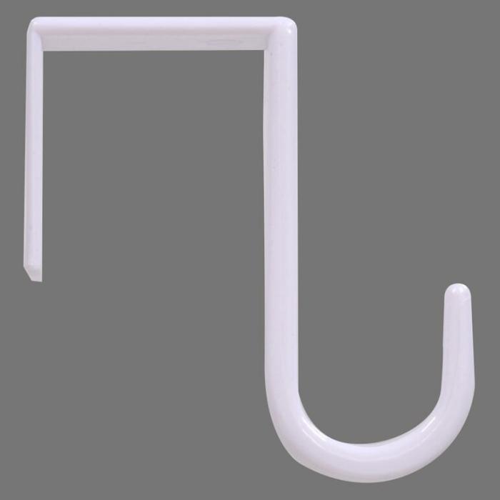 Over The Door, Wall Hook, Plastic, White, Small, 1Pk