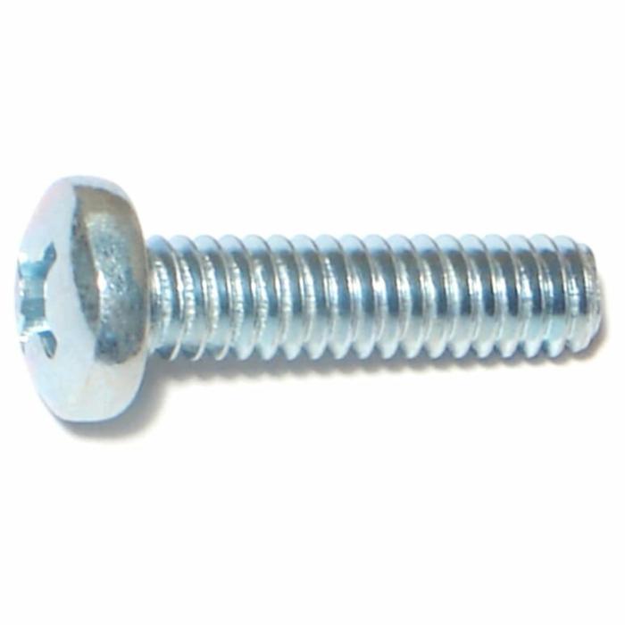 Phillips Pan Head, Machine Screw, Steel, 1In X 1/4In, 100Pk