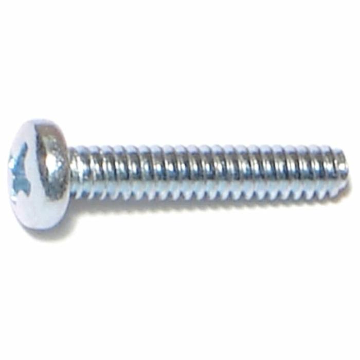 Phillips Pan Head, Machine Screw, Steel, 6-32In X 3/4In, 100Pk