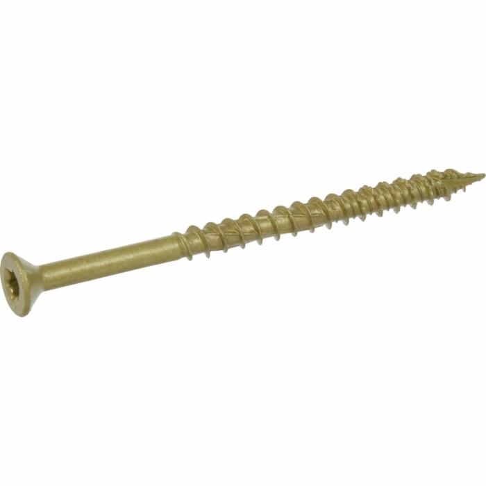 Power Pro One, Flat Star Head, Wood Screw, Partial Self Tapping, Steel, 10In X 3In, 15Pk