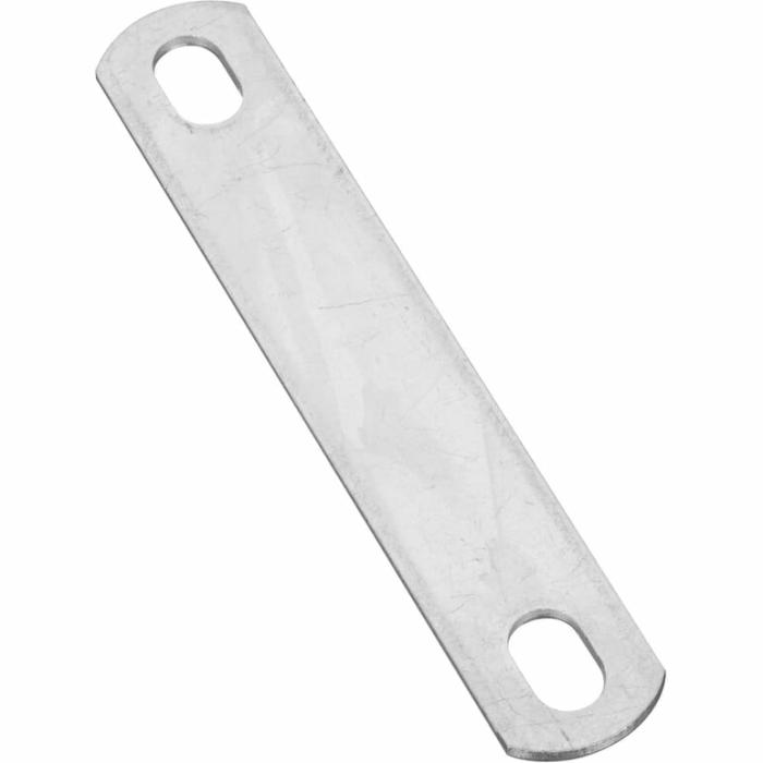 Rectangle, U-Bolt Plates, Zinc Plated Steel, 3/8In, 10Pk