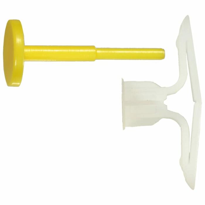 Spring Toggle-Wing Type, Toggle Bolt, Yellow, .375In, 100Ct