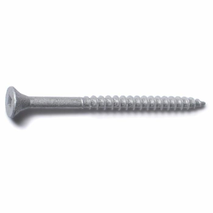 Square Head, Deck Screw, Steel, Silver, 8In X 2-1/2In, 1Pk