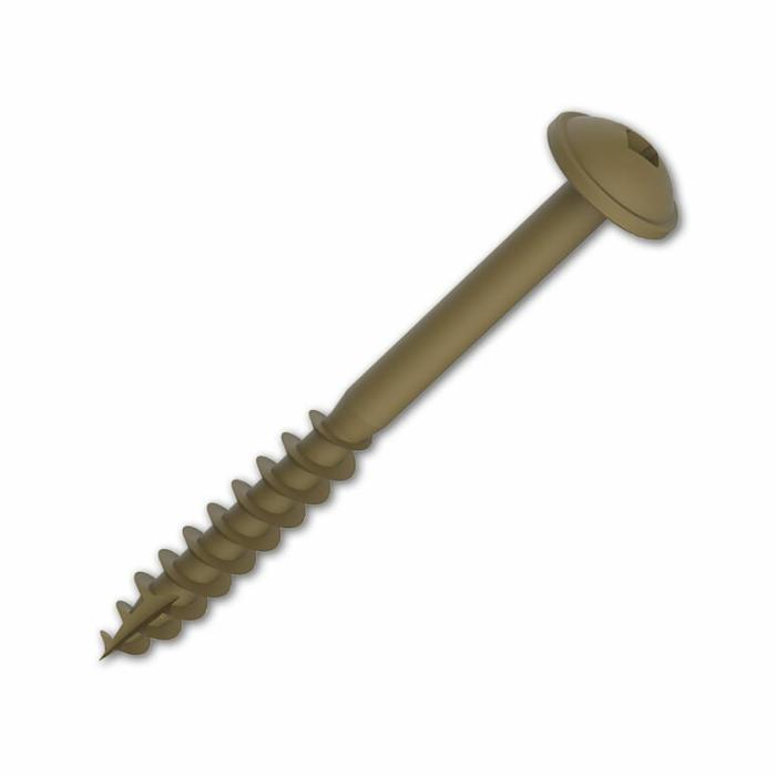 Square, Pocket Hole Screw, Brown, 2-1/2In, 30Pk