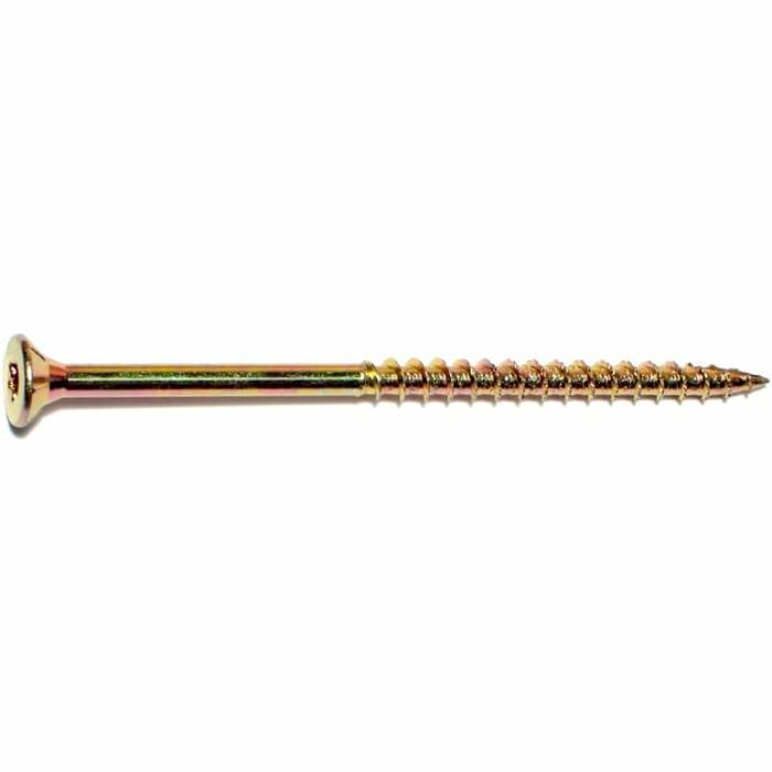 Star Drive Head, General Purpose Screw, Serrated, Steel, Yellow, 3-1/2In X 10In, 5Lb