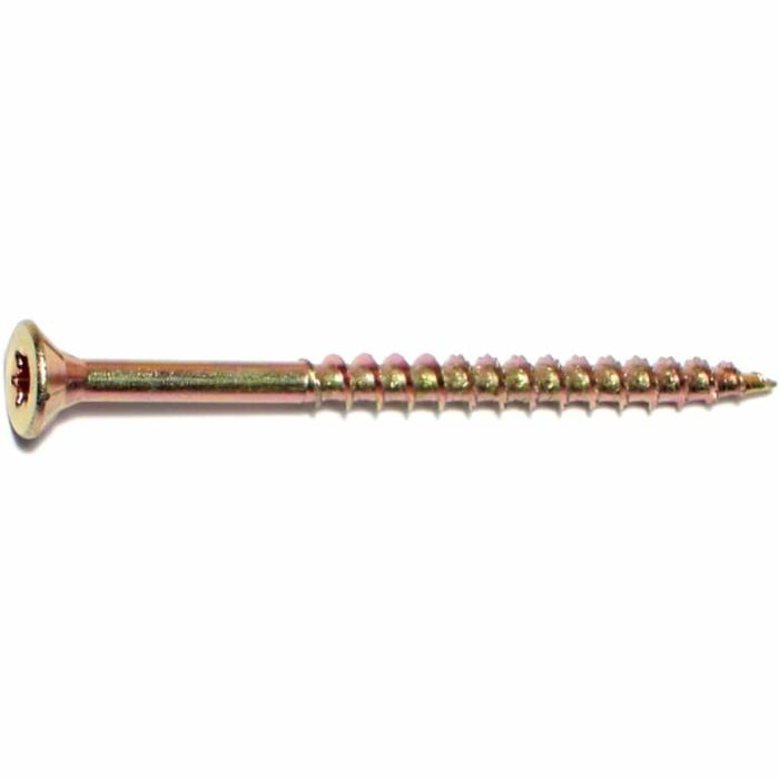 Star Drive Head, General Purpose Screw, Serrated, Steel, Yellow, 9In X 2-1/2In, 5Lb