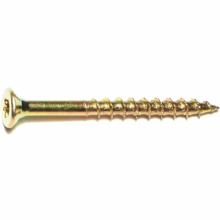 Star Drive Head, General Purpose Screw, Steel, Serrated, Yellow, 8In X 1-1/4In, 5Lb