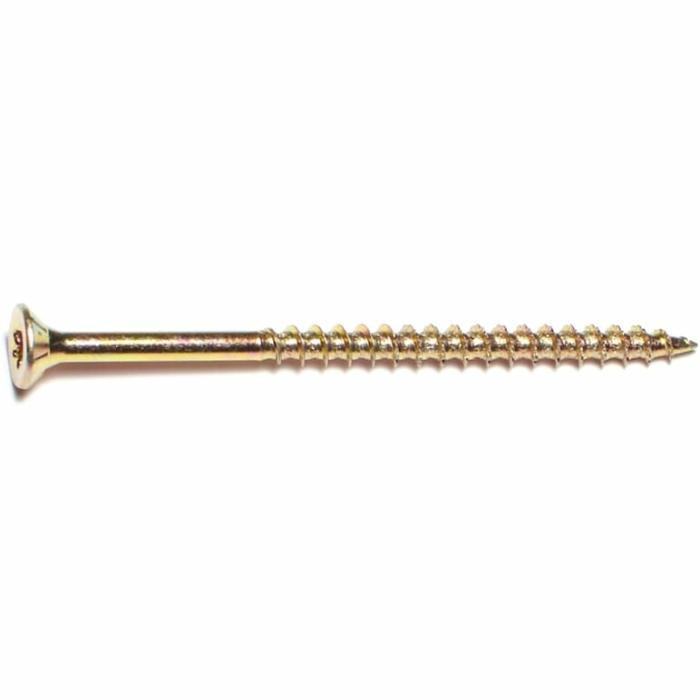 Star Drive Head, General Purpose Screw, Type 17 Thread, Steel, Yellow, 9In X 3In, 1Lb