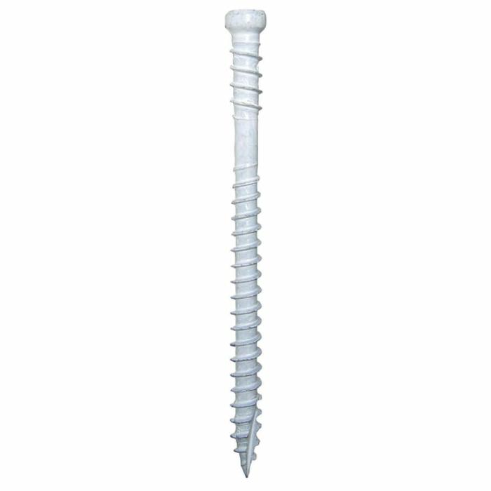 Star Drive Trim Head, Trim Screw, Partial Self Tapping, Steel, White, 8In X 2In, 100Pk