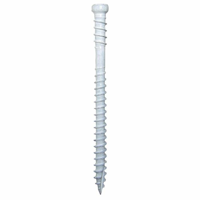 Star Drive Trim Head, Trim Screw, Steel, Partial Self Tapping, White, 8In X 2-3/4In, 100Pk