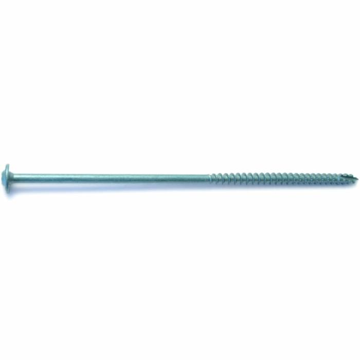 Star Head, Lag Screw, Partial Self Tapping, Steel, Green, 5/16In X 8In, 30Pk