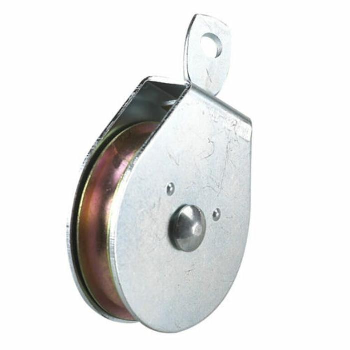 Swivel Eye, Single Pulley, Silver, 3In, 1Pk