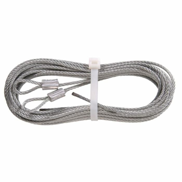 Torsion, Spring Lift Cables, Galvanized Steel, 1/8In X 104In, 2Pk