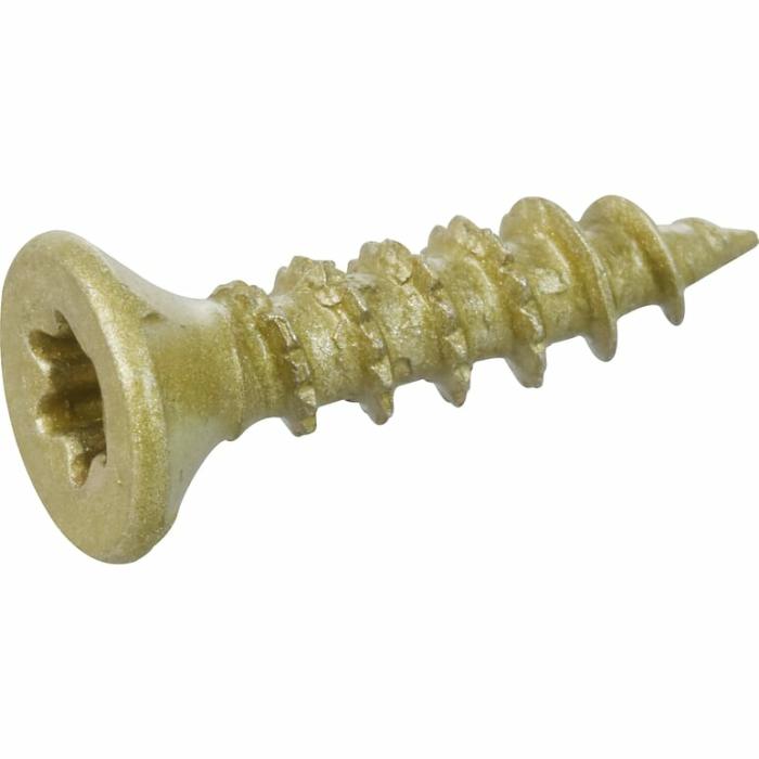 Power Pro One, Flat Star Head, Wood Screw, Partial Self Tapping, Steel, 6In X 5/8In, 50Pk