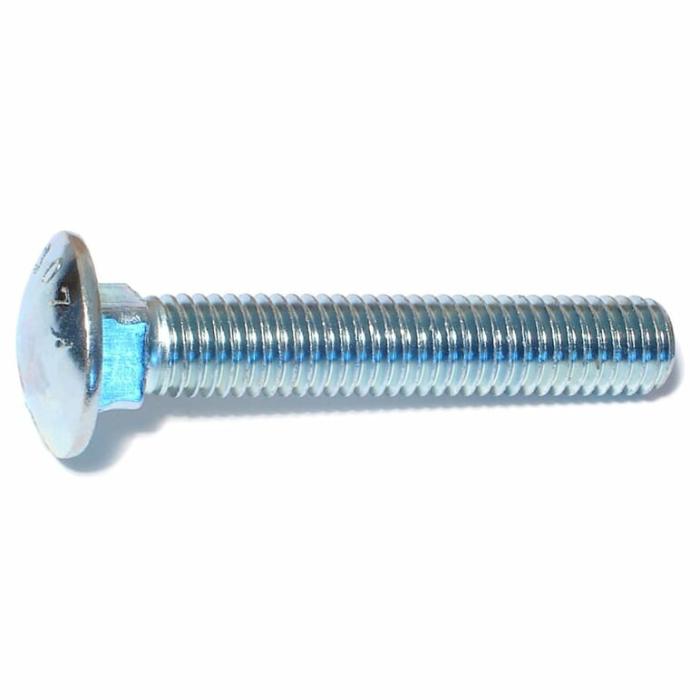 Grade 2, Carriage Bolt, Zinc Plated Steel, 1/2In, 1Pk