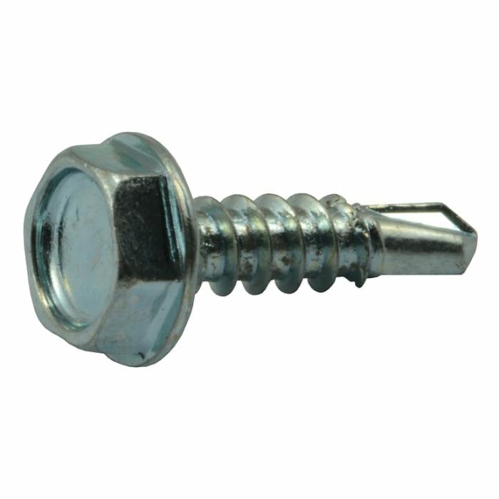 Hex Head, Sheet Metal Screw, Full Self Drilling, Steel, 1/2In X 6In, 100Pk