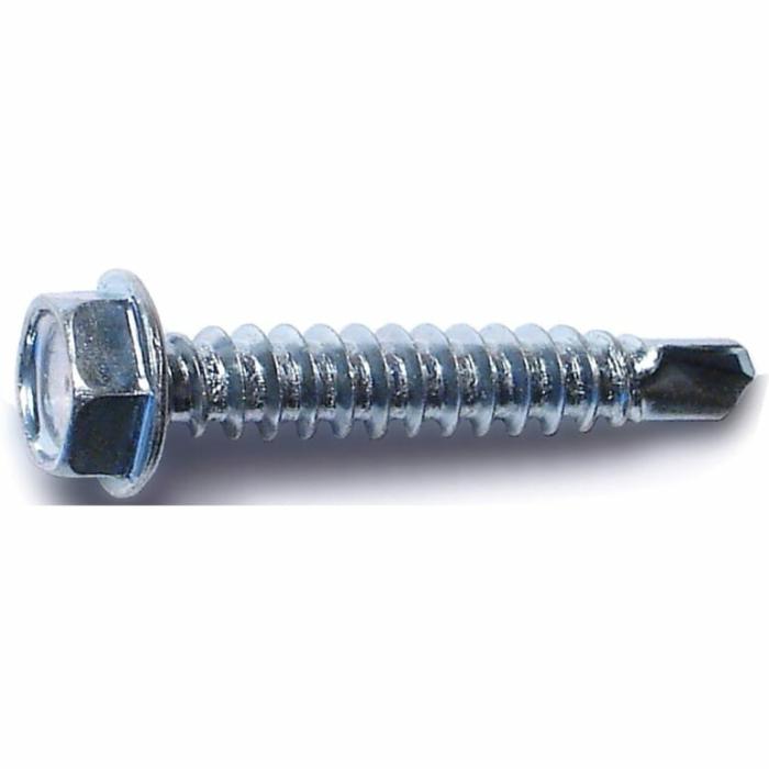 Hex Head, Sheet Metal Screw, Full Self Drilling, Steel, 8In X 1In, 100Pk