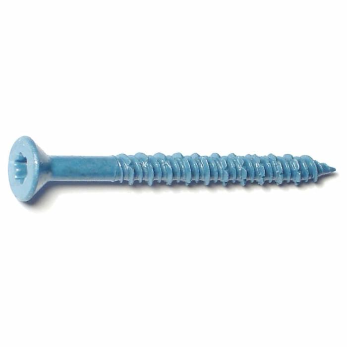 Hex Star Drive Head, Concrete Screw, Steel, Blue, 2-3/4In X 1/4In, 100Pk