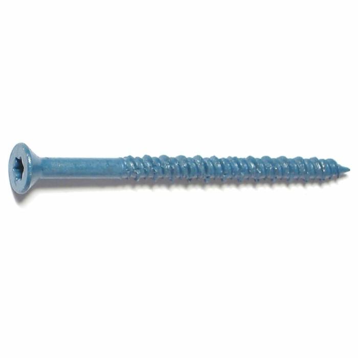 Hex Star Drive Head, Concrete Screw, Steel, Blue, 2-3/4In X 3/16In, 100Pk