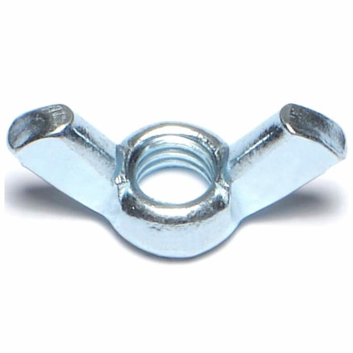 Wing Nut, Wing Nut, Steel, 3/8In, 3Pk