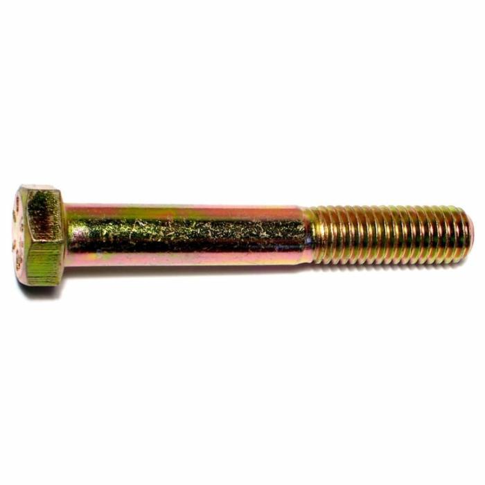 Hex Head Cap, Hex Bolt Screw, Steel, Course Thread, 1/2-13In X 3-1/2In, 10Pk